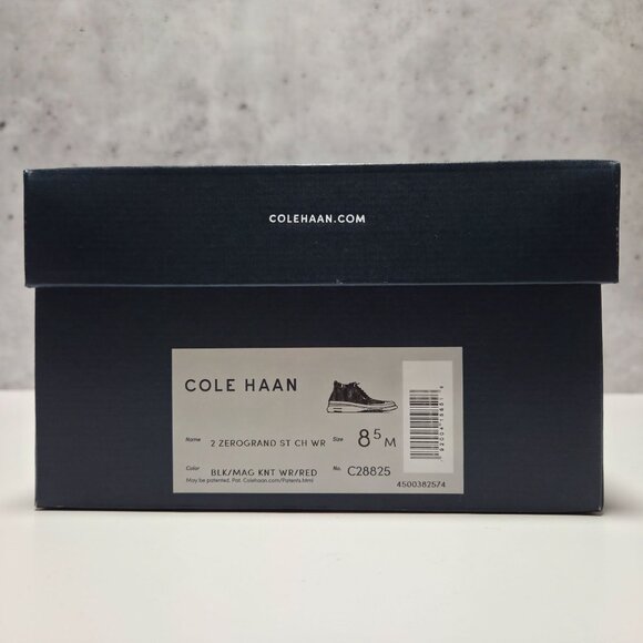 NWB Cole Haan Zerogrand Stitchlite Knit Chukkas Mens 8.5M Black/Gray Red Sole - Picture 5 of 16